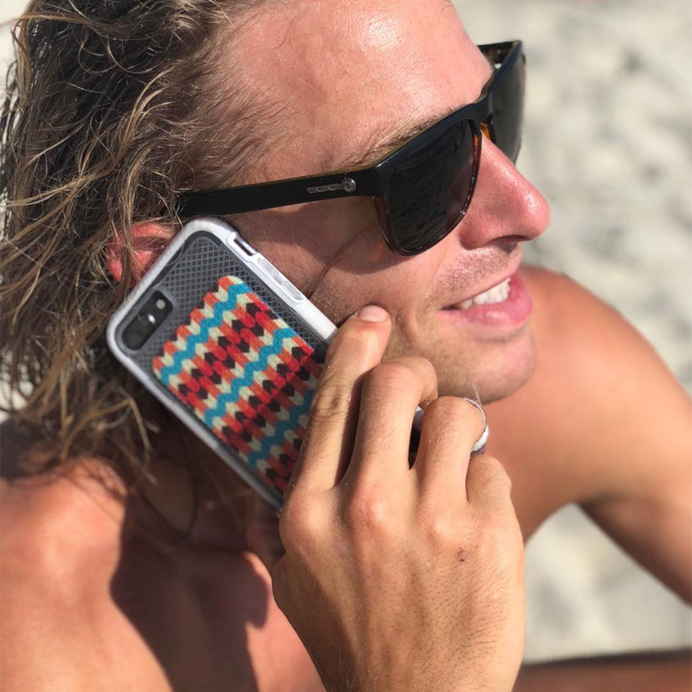 Aztec design inspired cell phone case grip