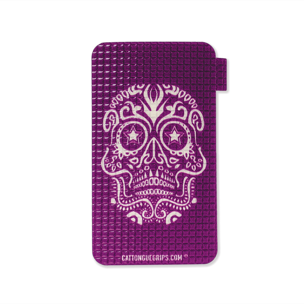 Purple skull inspired cell phone grip for your mobile device