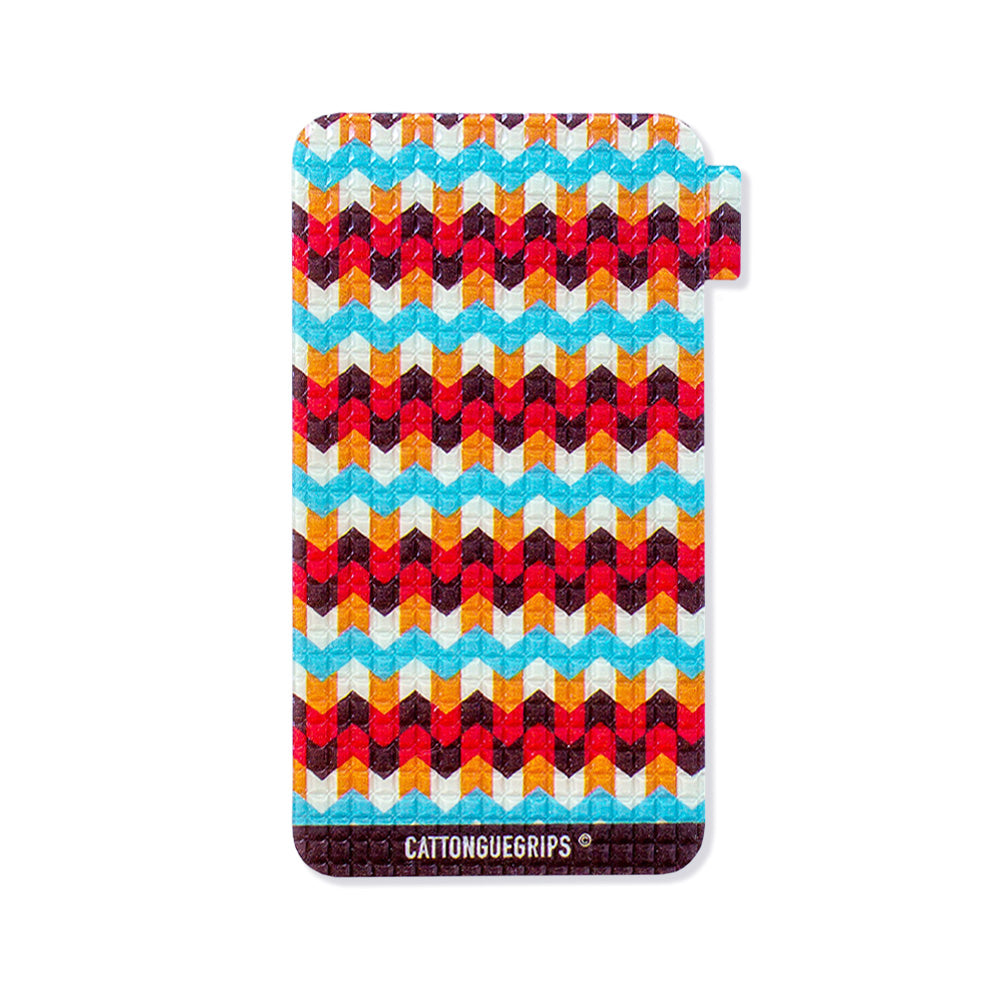 Small mobile phone grip with aztec design