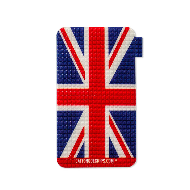 Cell phone grip with the union jack flag for mobile devices