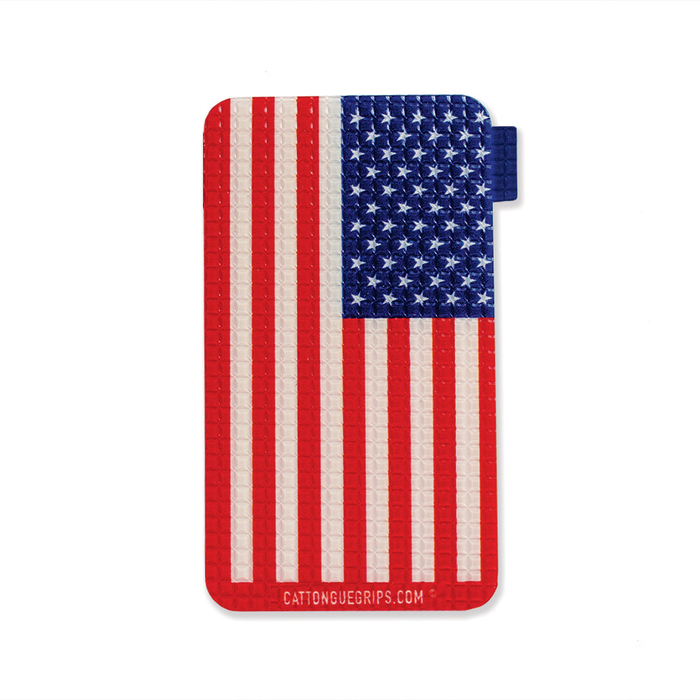 American flag inspired cell phone grip