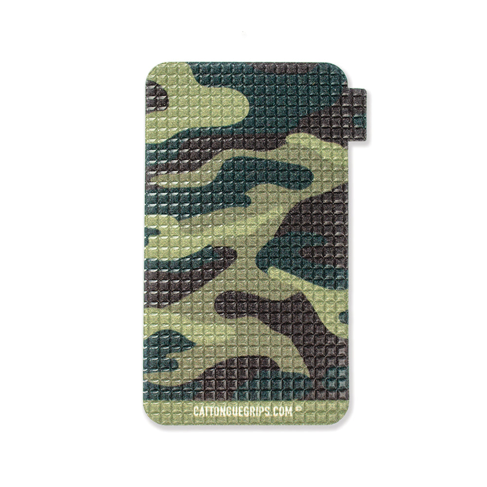 Camouflage inspired cell phone grip for a great hold on your device