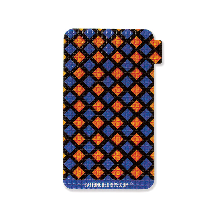 Colorful diamond pattern cell phone grip