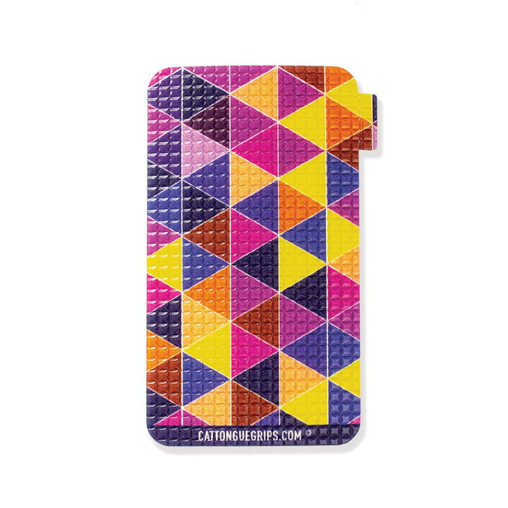 Graphic triangle cell phone grip for all your devices