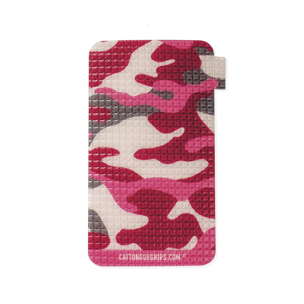 Pink camo inspired cell phone grip for all your mobile devices