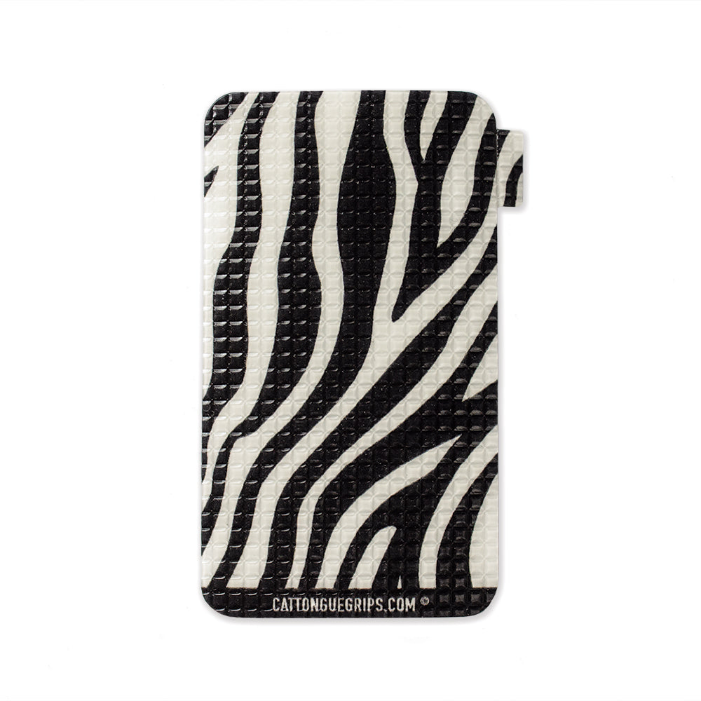 Zebra inspired cell phone grip